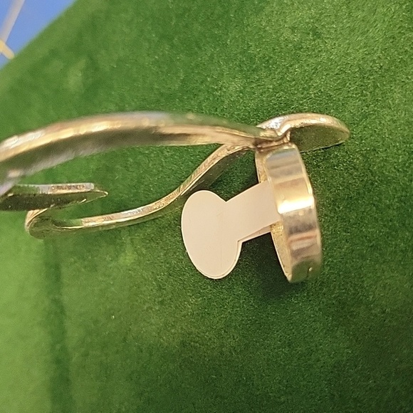 Silver Tone Heart-Shaped 2" Adjustable Ring - Picture 4 of 5